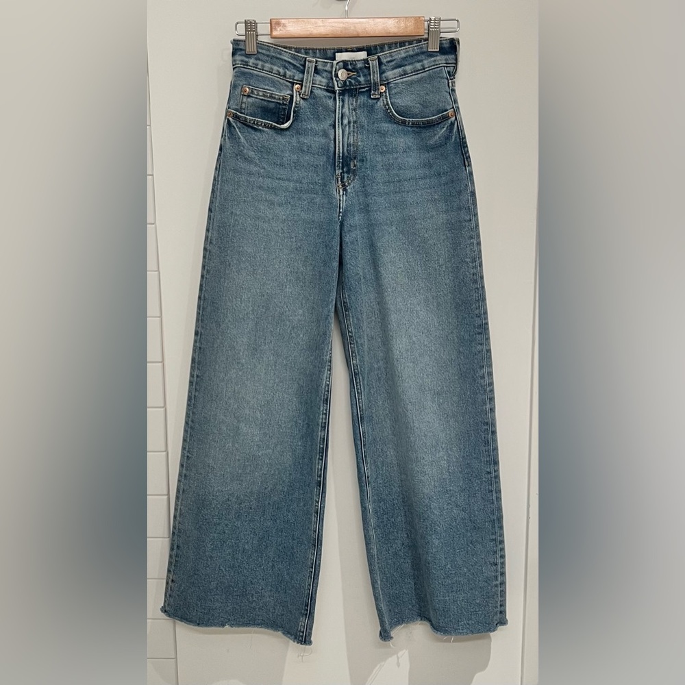 Classic Blue Wide-Leg Women Jeans